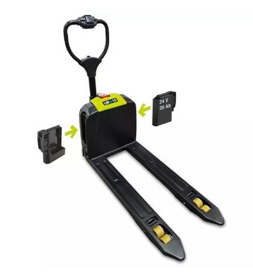 Transpalettes Application légère LITHIUM-ION ELECTRIQUE 24V, AC1500 kg @600 mm de CDG 